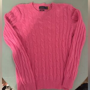 Polo Ralph Lauren Cable-Knit Cashmere Sweater Pink